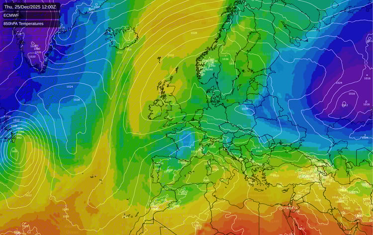ECMWF model for Christmas day