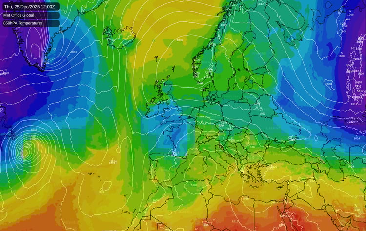 UKMO Map for Christmas day