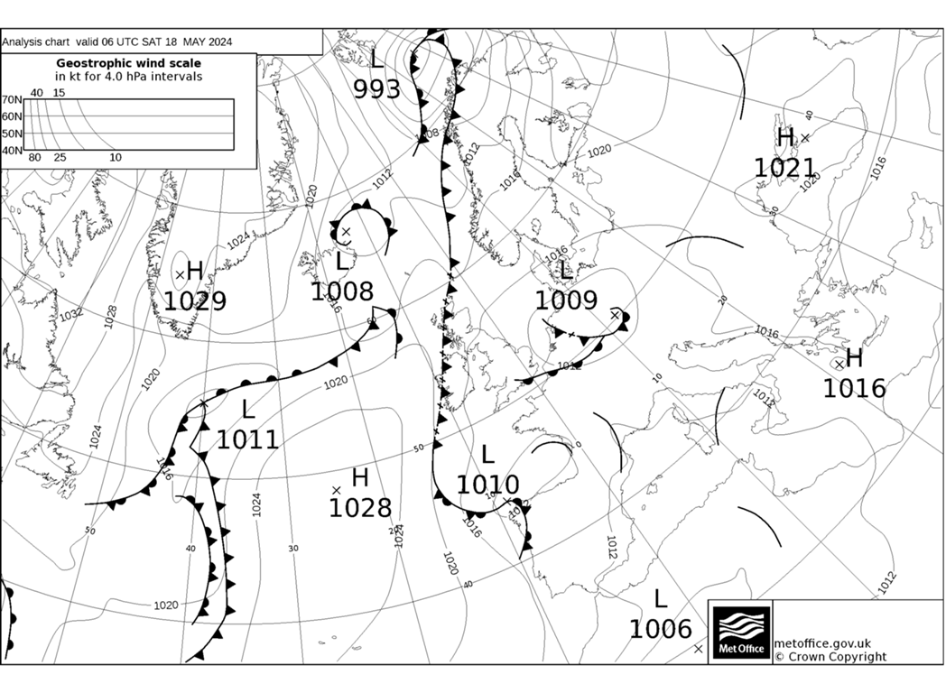 Met Office Fax Synoptic Chart