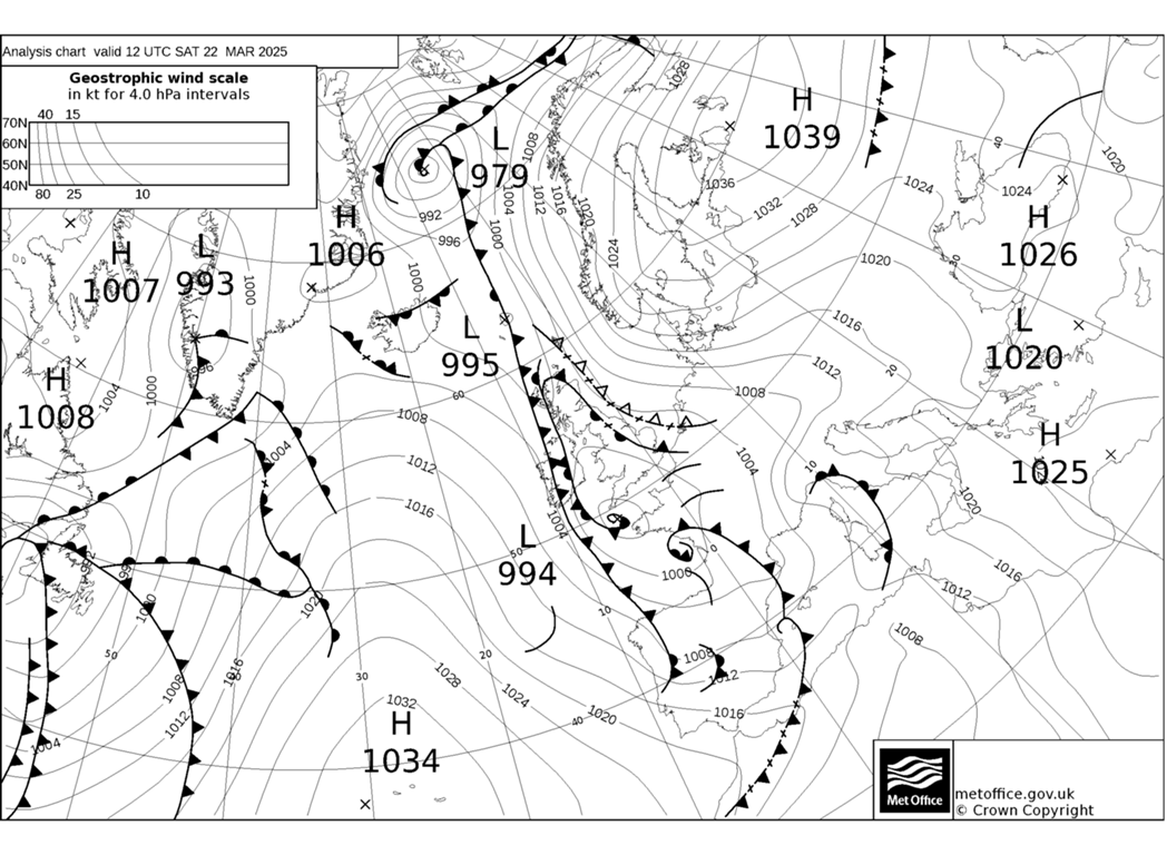 Met Office Fax Synoptic Chart