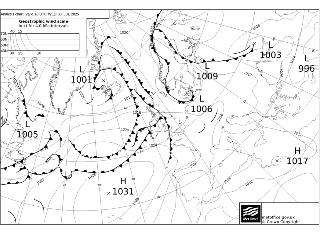 Met Office Fax Synoptic Chart