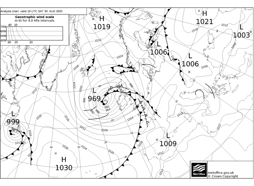 Met Office Fax Synoptic Chart