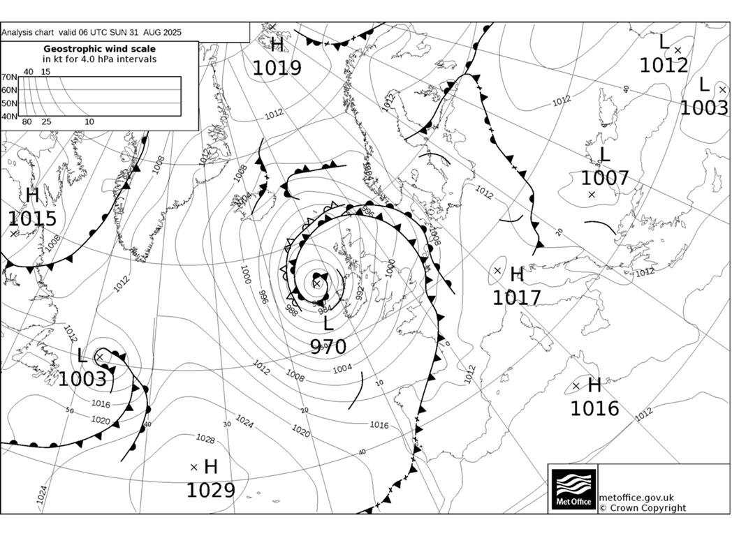 Met Office Fax Synoptic Chart