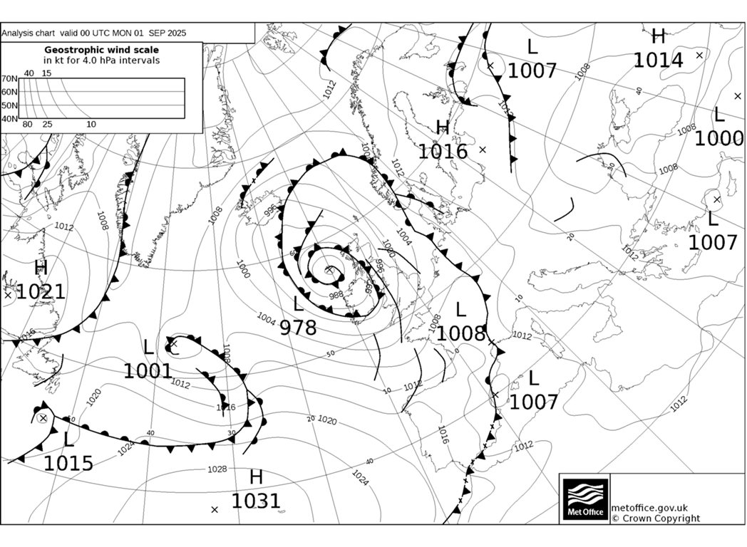 Met Office Fax Synoptic Chart