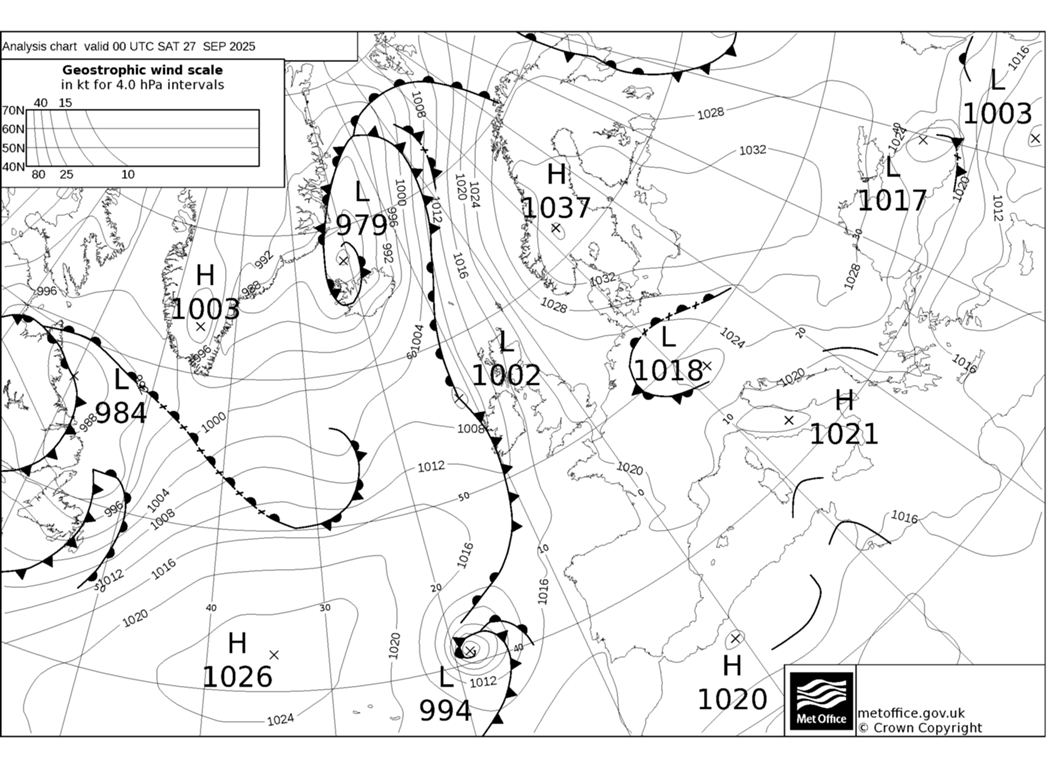 Met Office Fax Synoptic Chart