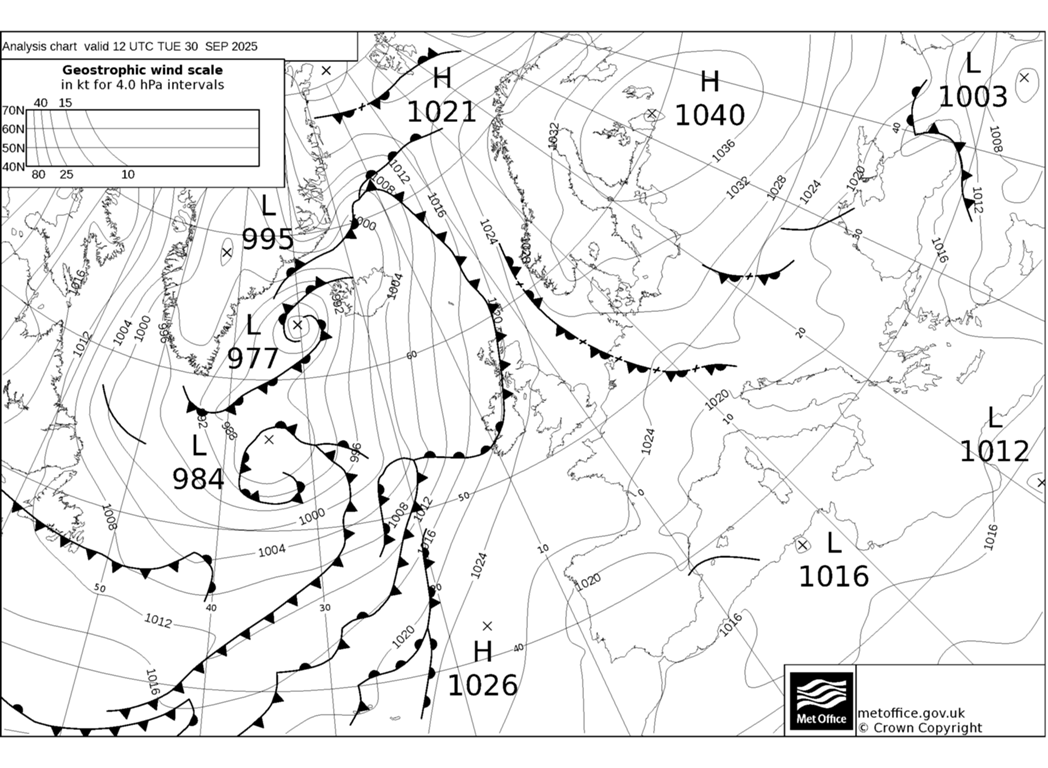 Met Office Fax Synoptic Chart