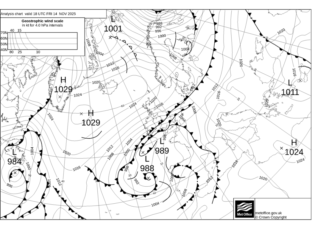 Met Office Fax Synoptic Chart