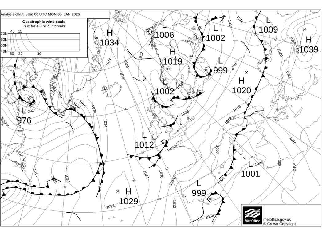 Met Office Fax Synoptic Chart