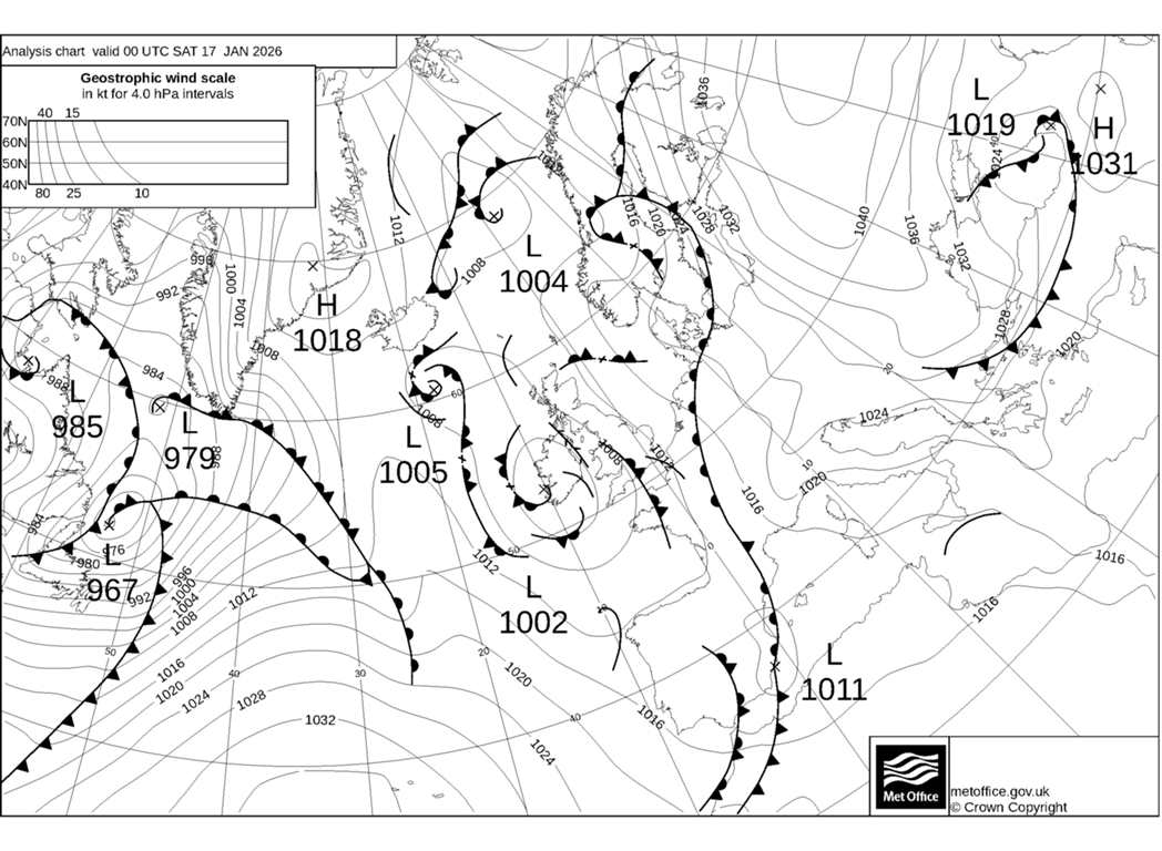 Met Office Fax Synoptic Chart