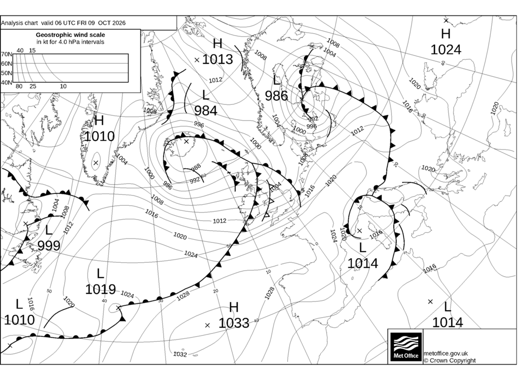 Met Office Fax Synoptic Chart