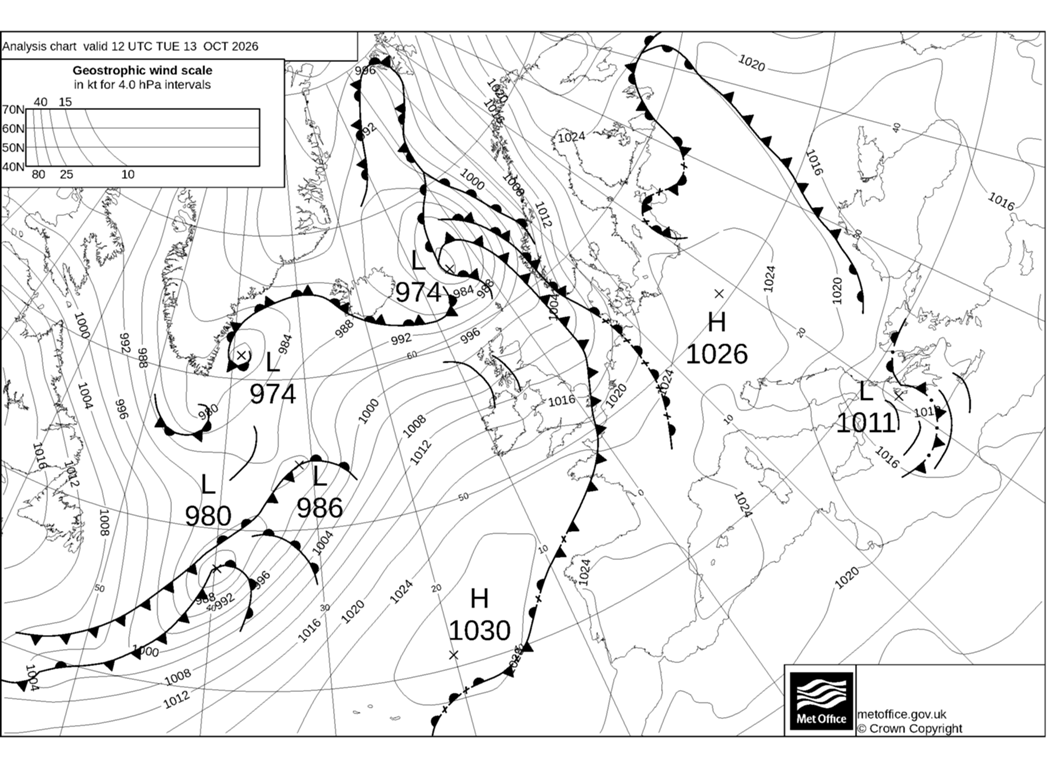 Met Office Fax Synoptic Chart