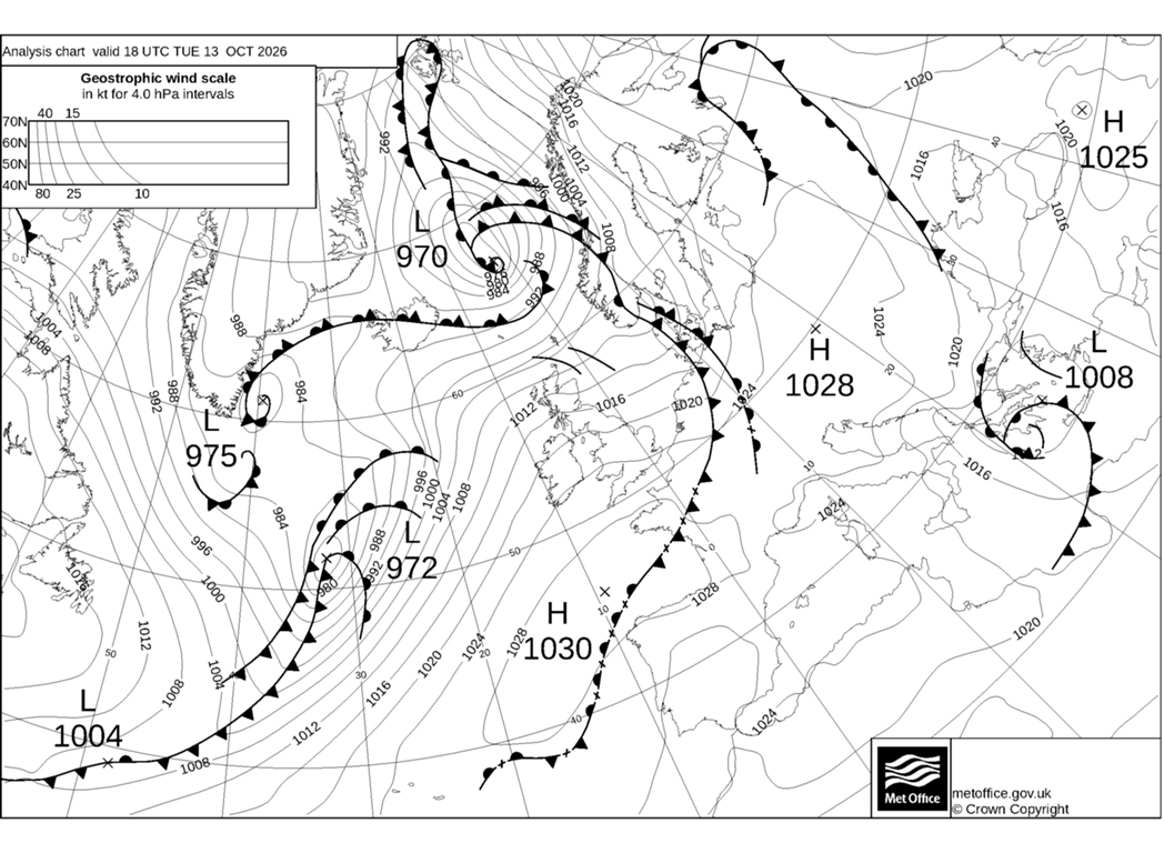 Met Office Fax Synoptic Chart