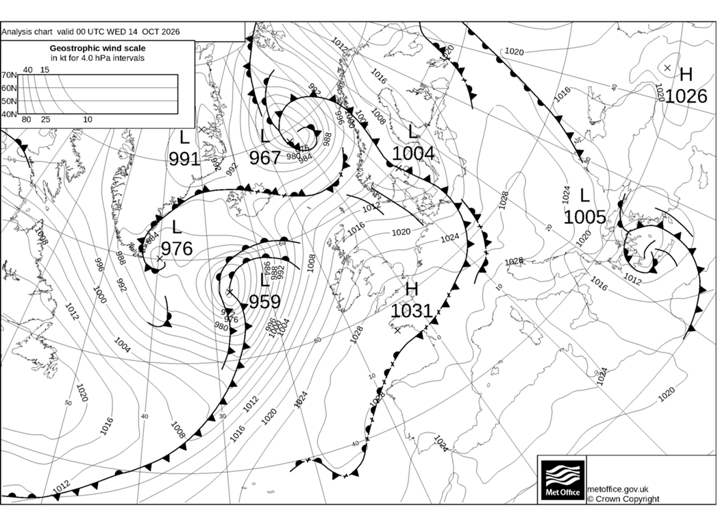 Met Office Fax Synoptic Chart