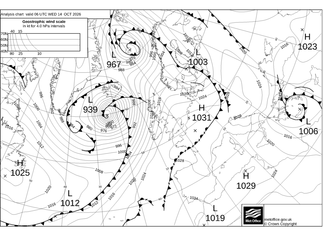 Met Office Fax Synoptic Chart