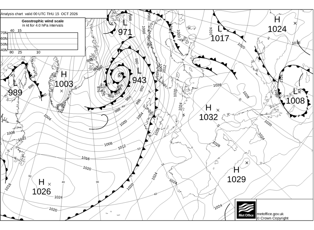 Met Office Fax Synoptic Chart