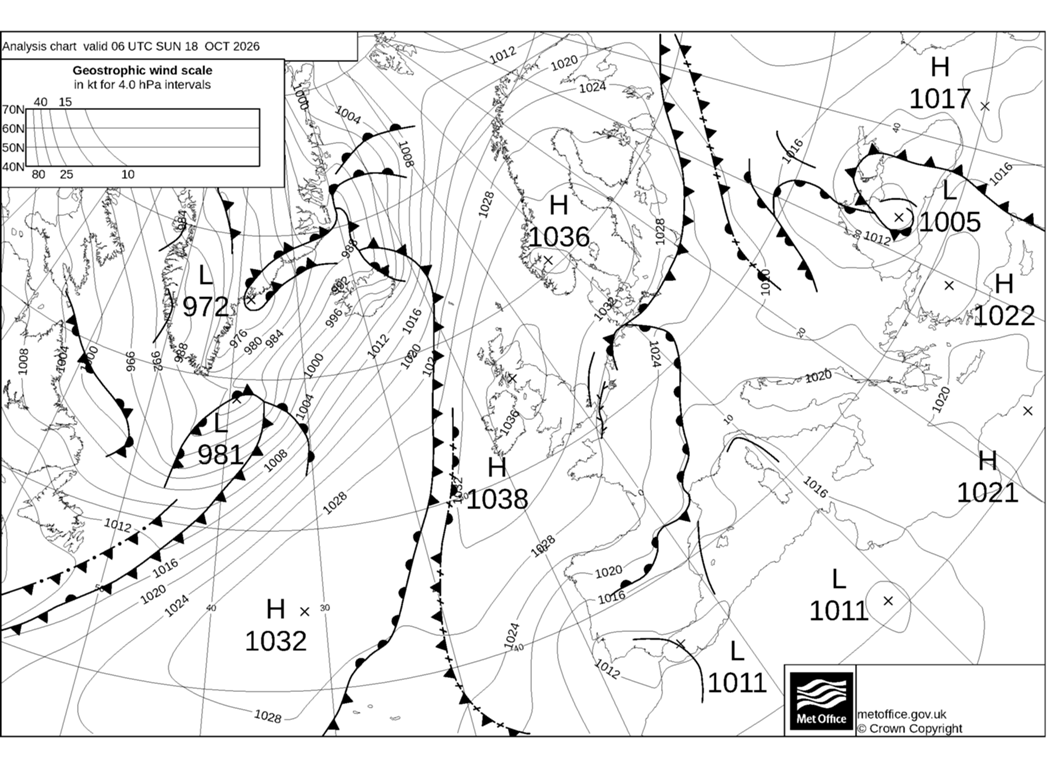 Met Office Fax Synoptic Chart