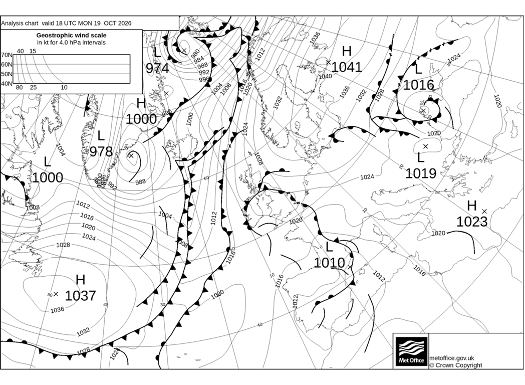 Met Office Fax Synoptic Chart