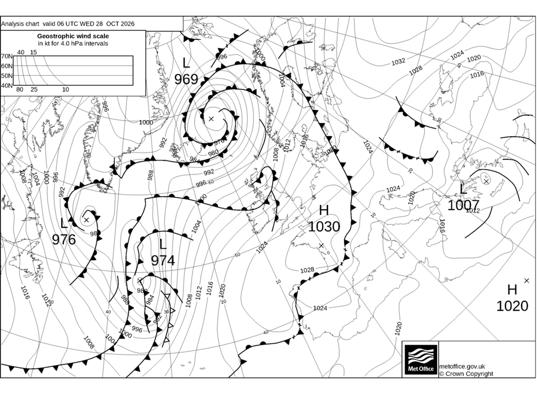 Met Office Fax Synoptic Chart
