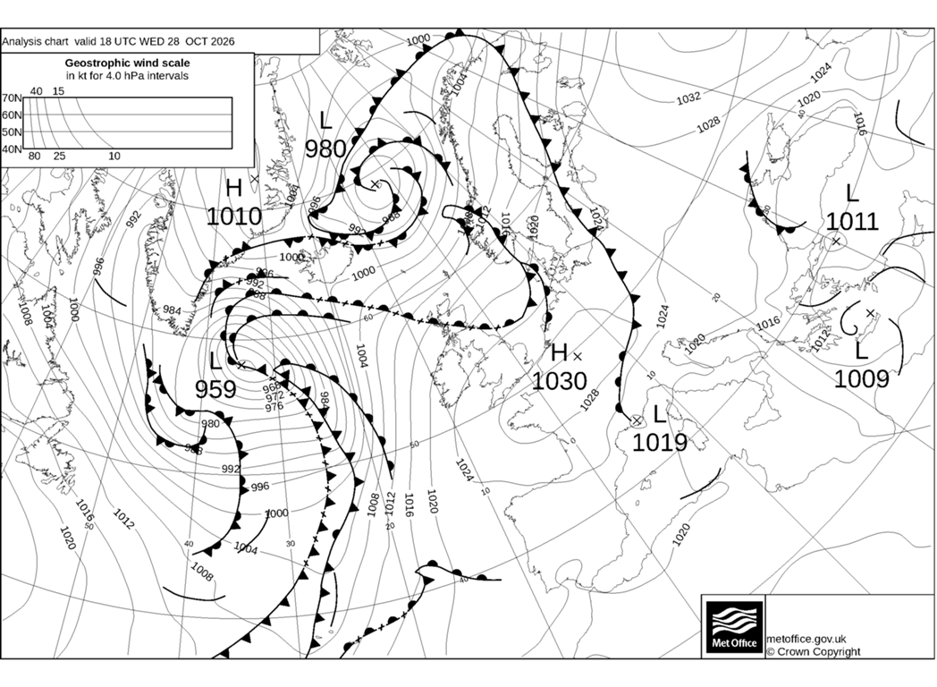 Met Office Fax Synoptic Chart