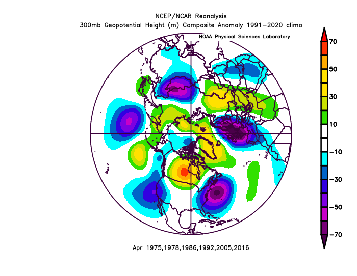 Map of the earth with different colored circles showing weather patterns