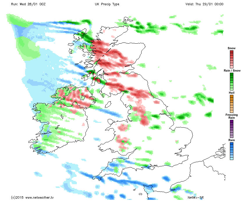 Wintry showers packing in overnight