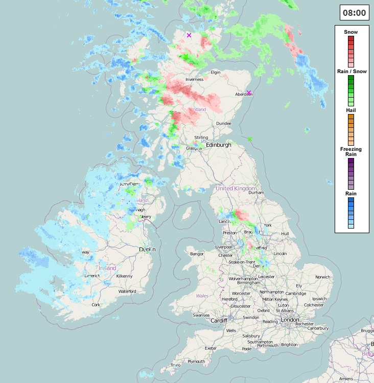 wintry and sharp showers