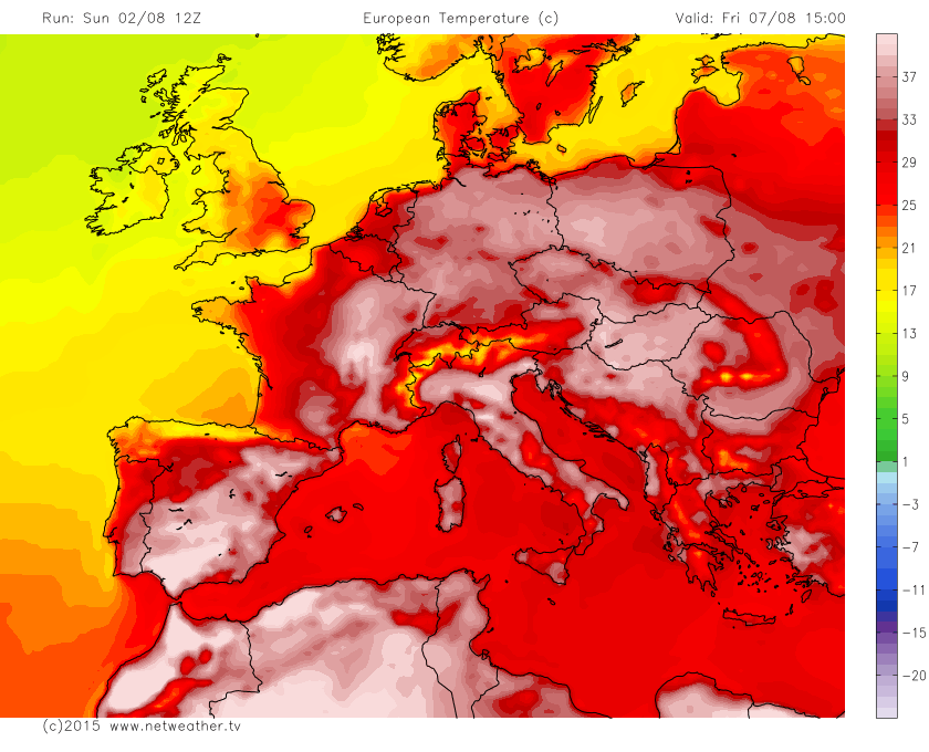 European Holiday Weather Outlook. Heat Building This Week