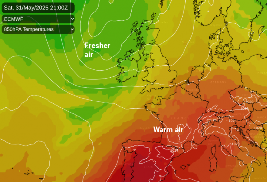 Rising temperatures before a change this weekend