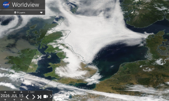 A Northerly flow by Friday after a hot Thursday away from east coast cloud cover