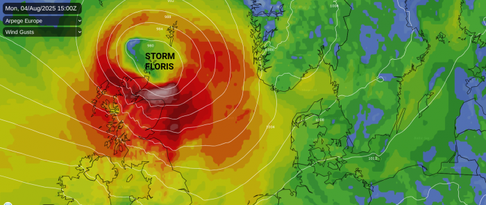 Storm Floris brings travel disruption and power outages, with Scotland worst hit