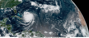 Hurricane Erin remains large and dangerous in the western Atlantic