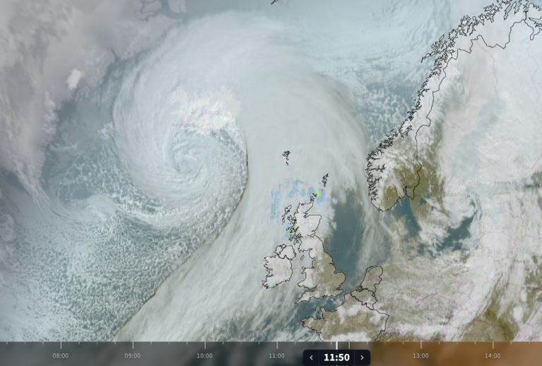 Deep Icelandic low will help steer colder air over the UK ready for a settled weekend