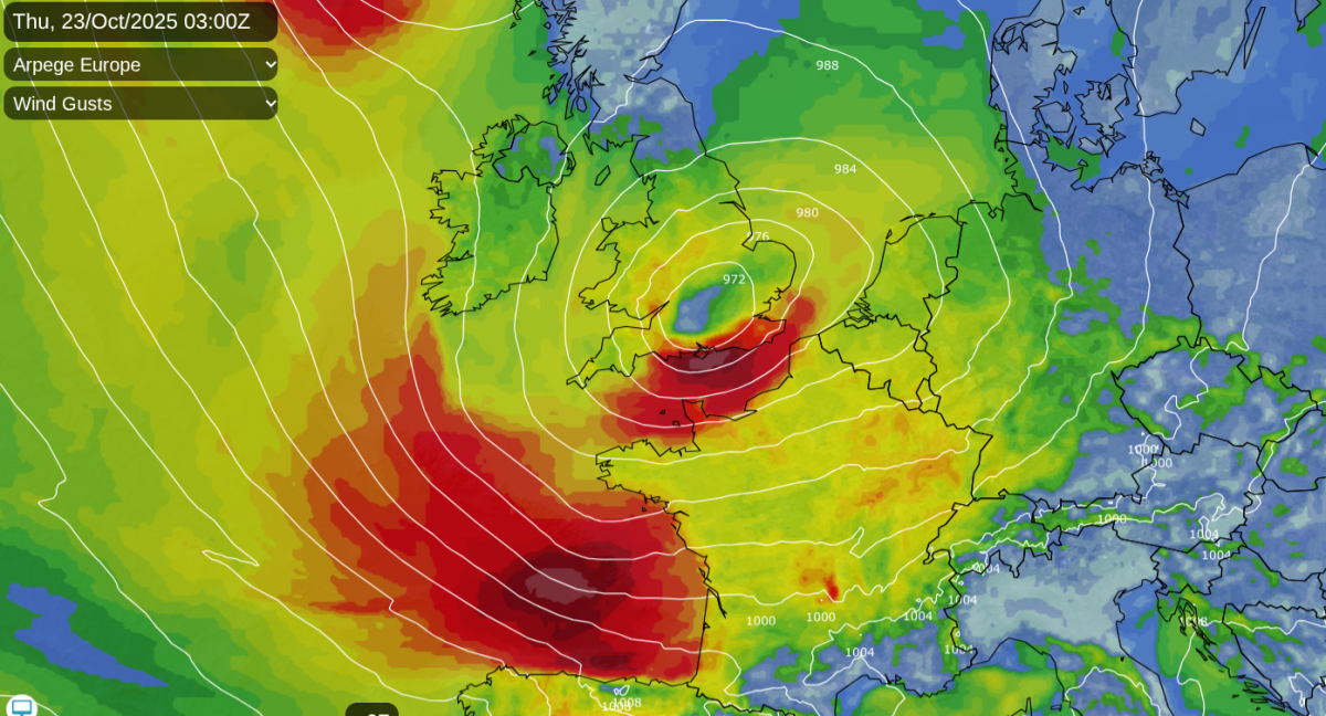 Why Benjamin, not Bram, for the midweek rain and wind
