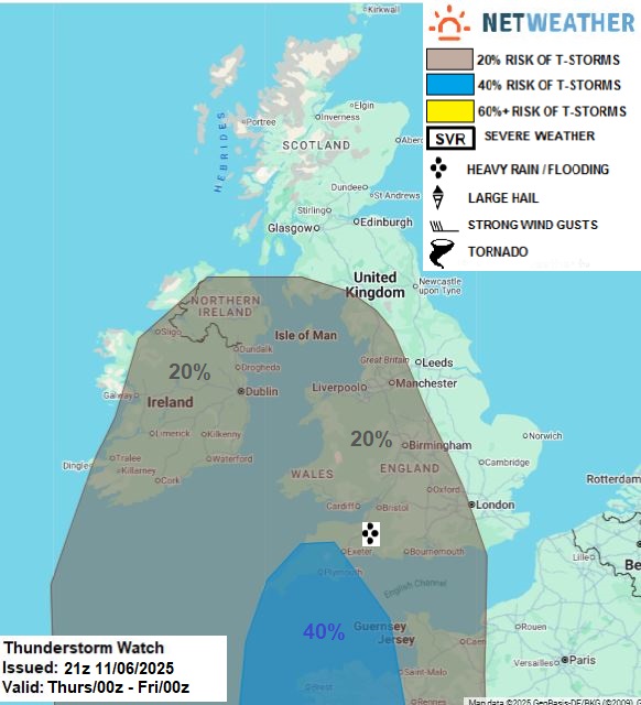 THUNDERSTORM WATCH - THURS 12 JUNE 2025