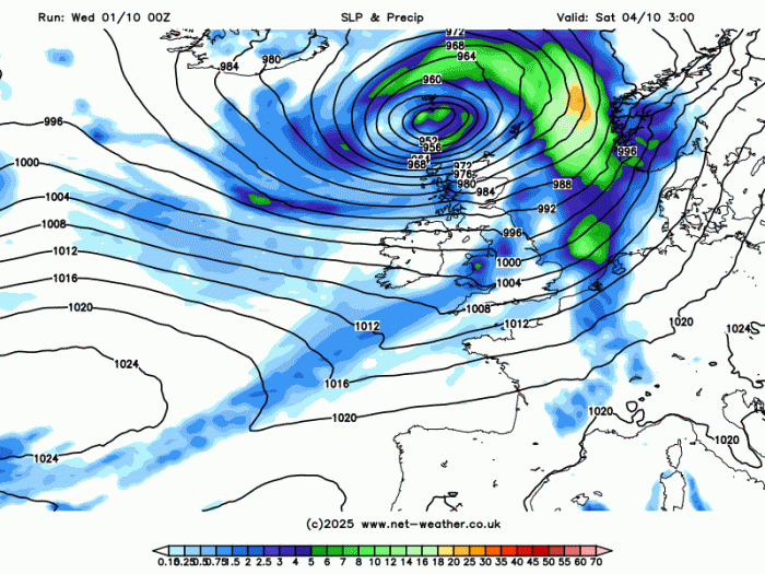 Storm Humberto or Amy heading towards the UK on Friday?