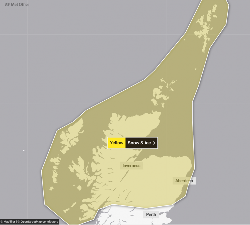 Met office warning map