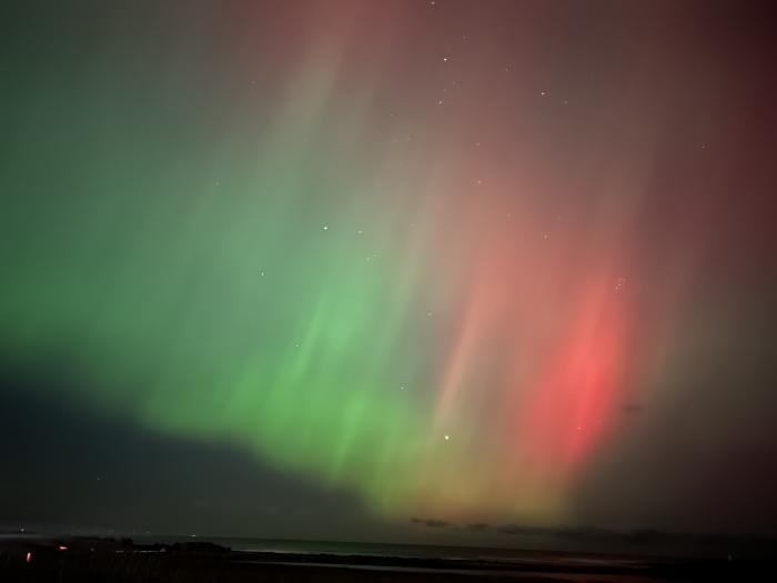 G4 solar storm brings red Aurora delight in the small hours midweek