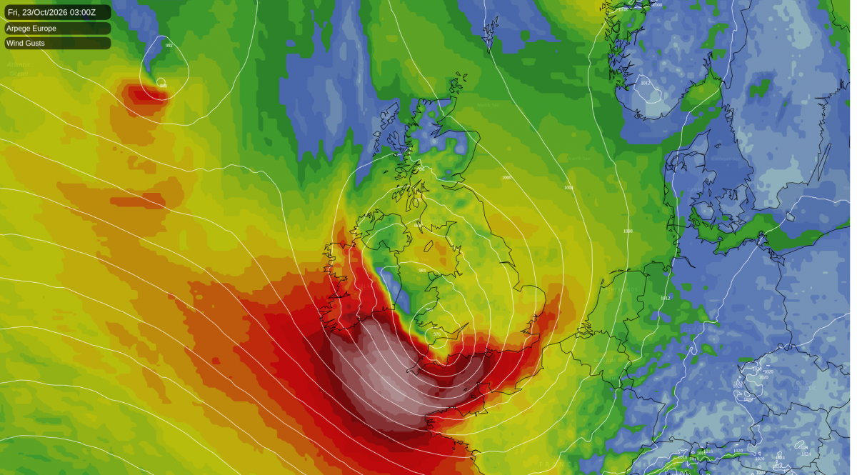 Storm Austen named: gusts above 70mph possible on south-west coasts Friday morning