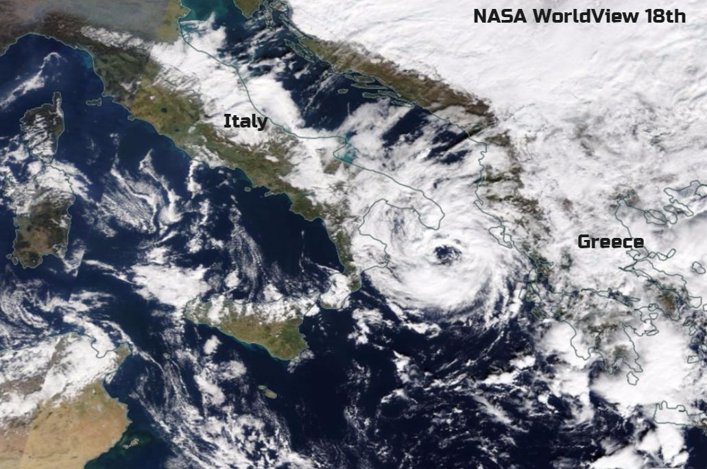 Potential Medicane - Mediterranean tropical-like storm. Flooding, gales and  lightning