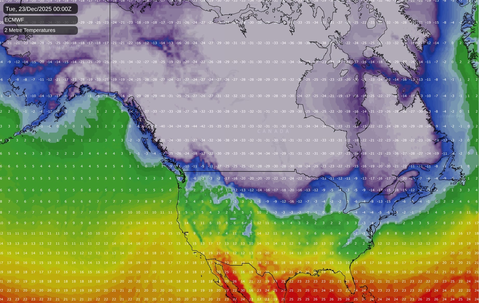 UK Christmas forecast clarity begins to emerge as extreme cold builds over Canada