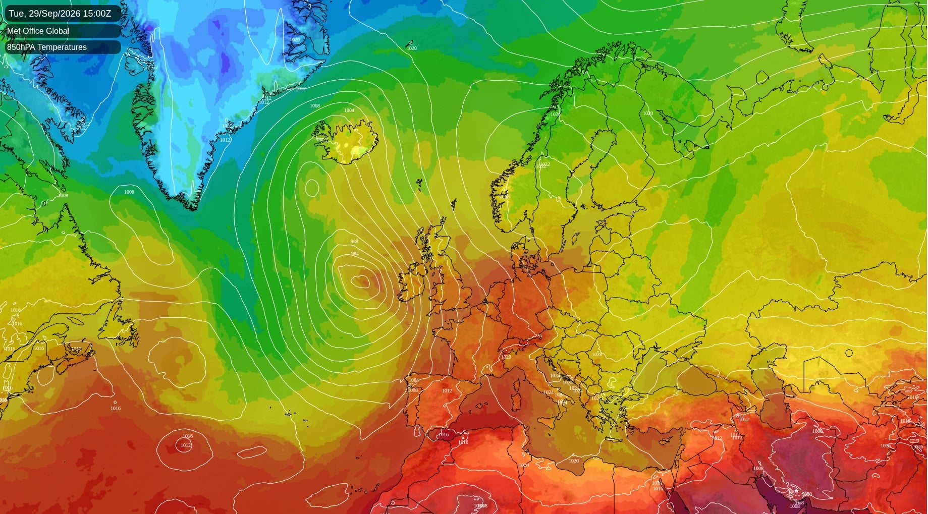Late-September warmth displaced by overnight front before high pressure builds from south-west