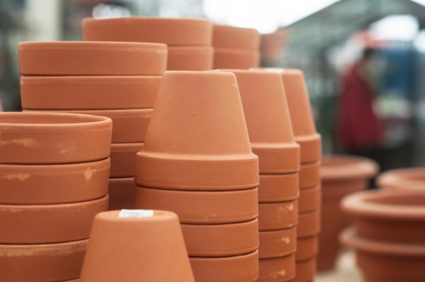 Garden pots ready for Spring