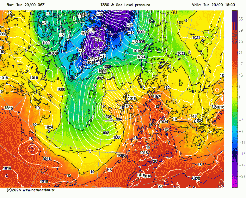 Windy Draw Windstorm deepening to the west of Ireland brings windy but warm ...