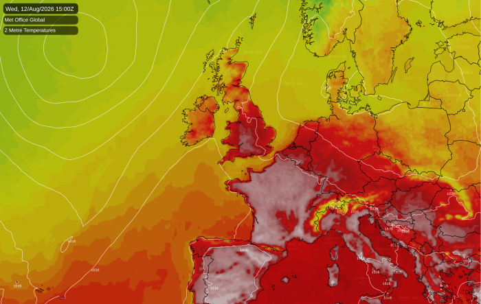 Dry spell continues in the south, with eclipse sunshine as another heatwave builds