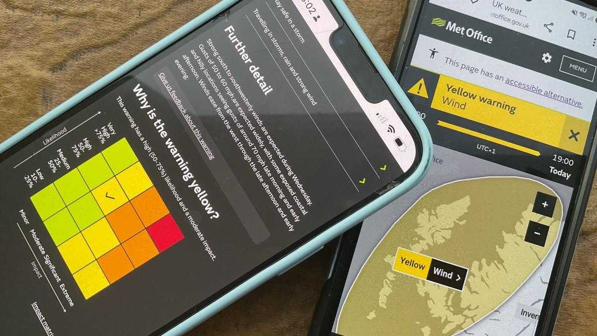 Warning matrix update ensures UK alerts display accurately on smartphones and apps