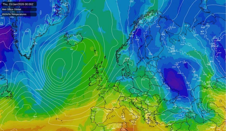 Mild SW winds next week