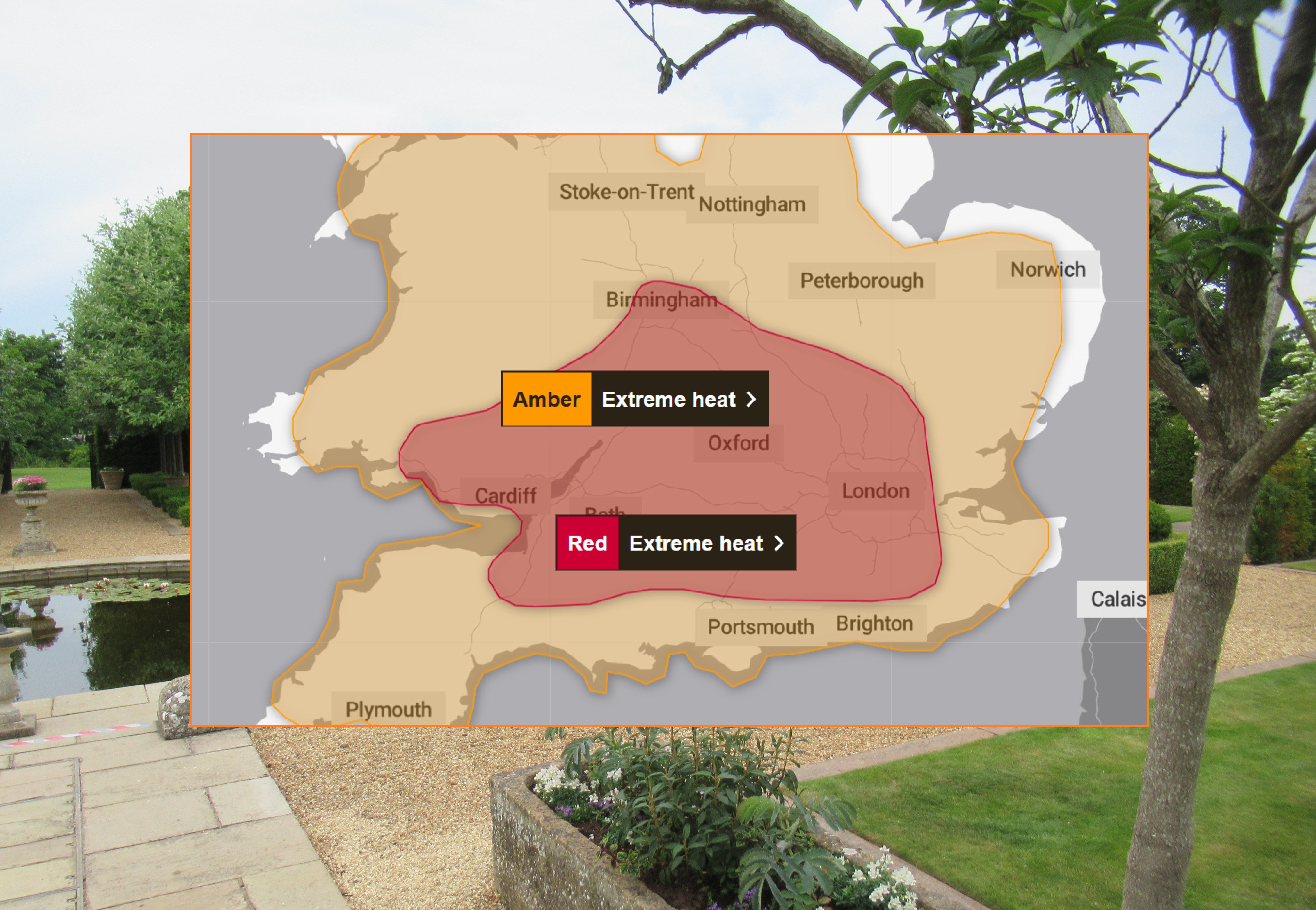 Red warning for Extreme Heat - exceptional hot and humid air