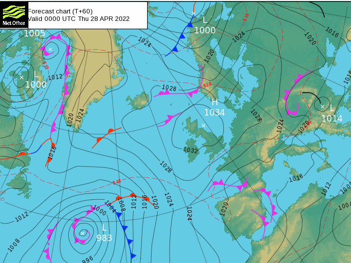 HIgh pressure fair weather