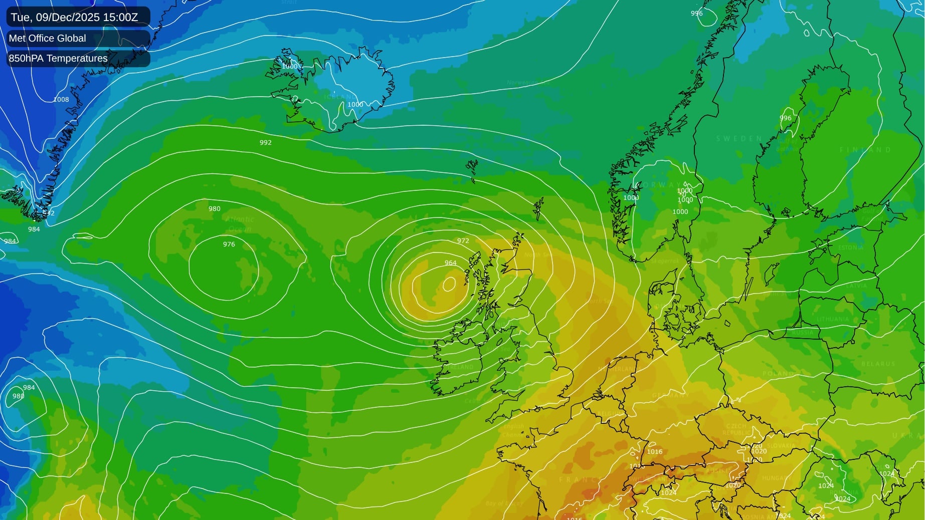 Cold waves in North America vs mild, unsettled conditions in the UK