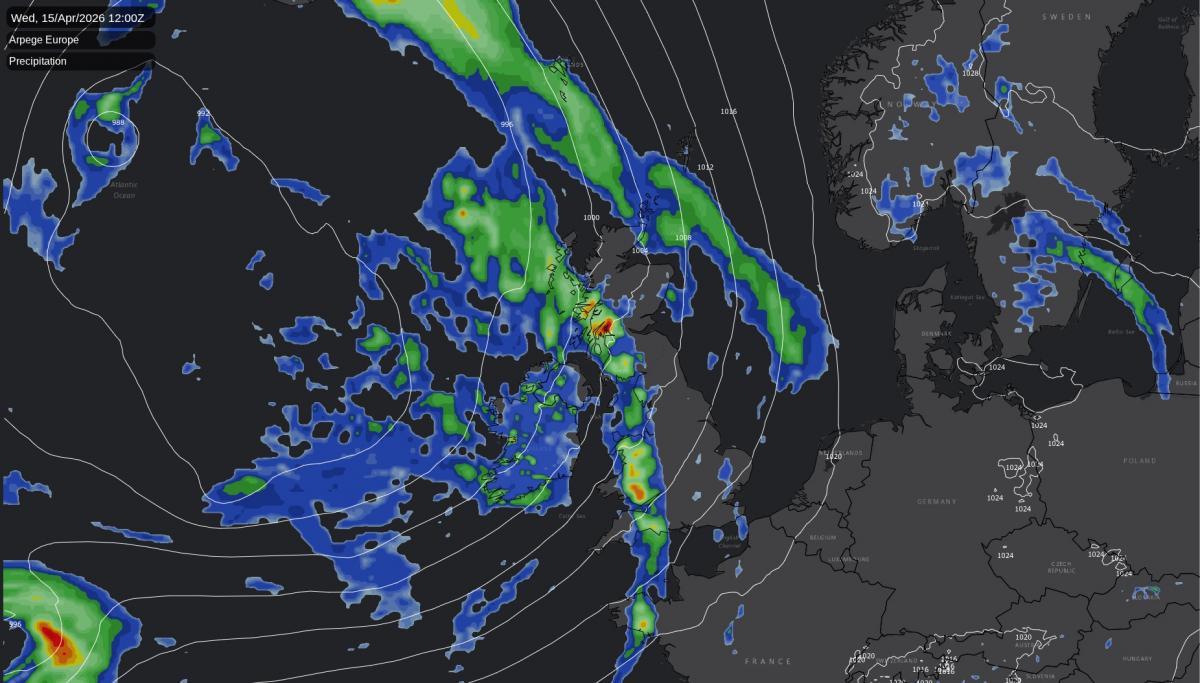 Temperatures into the high teens by Friday after a showery, blustery midweek